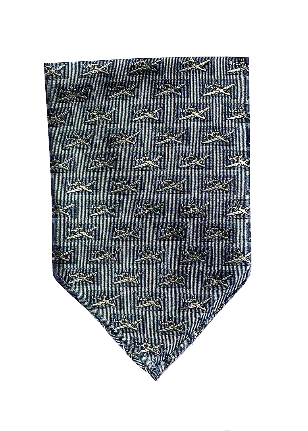 A-10 Thunderbolt pocket square in grey and blue