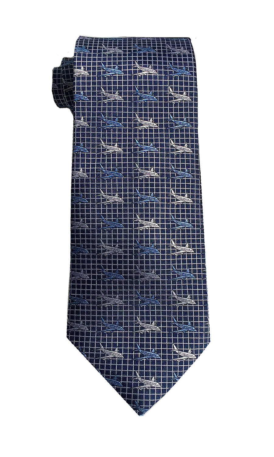 Airbus 380 airliner tie in navy