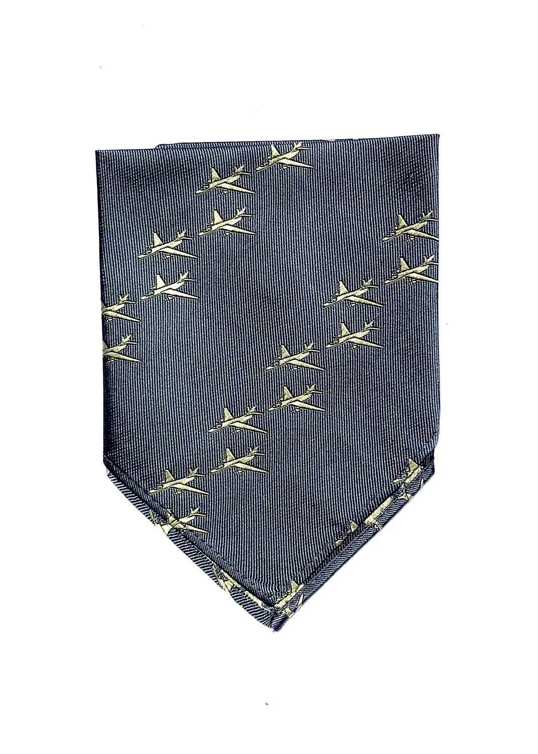 A-3 Sky Warrior jetplane pocket square in blue slate