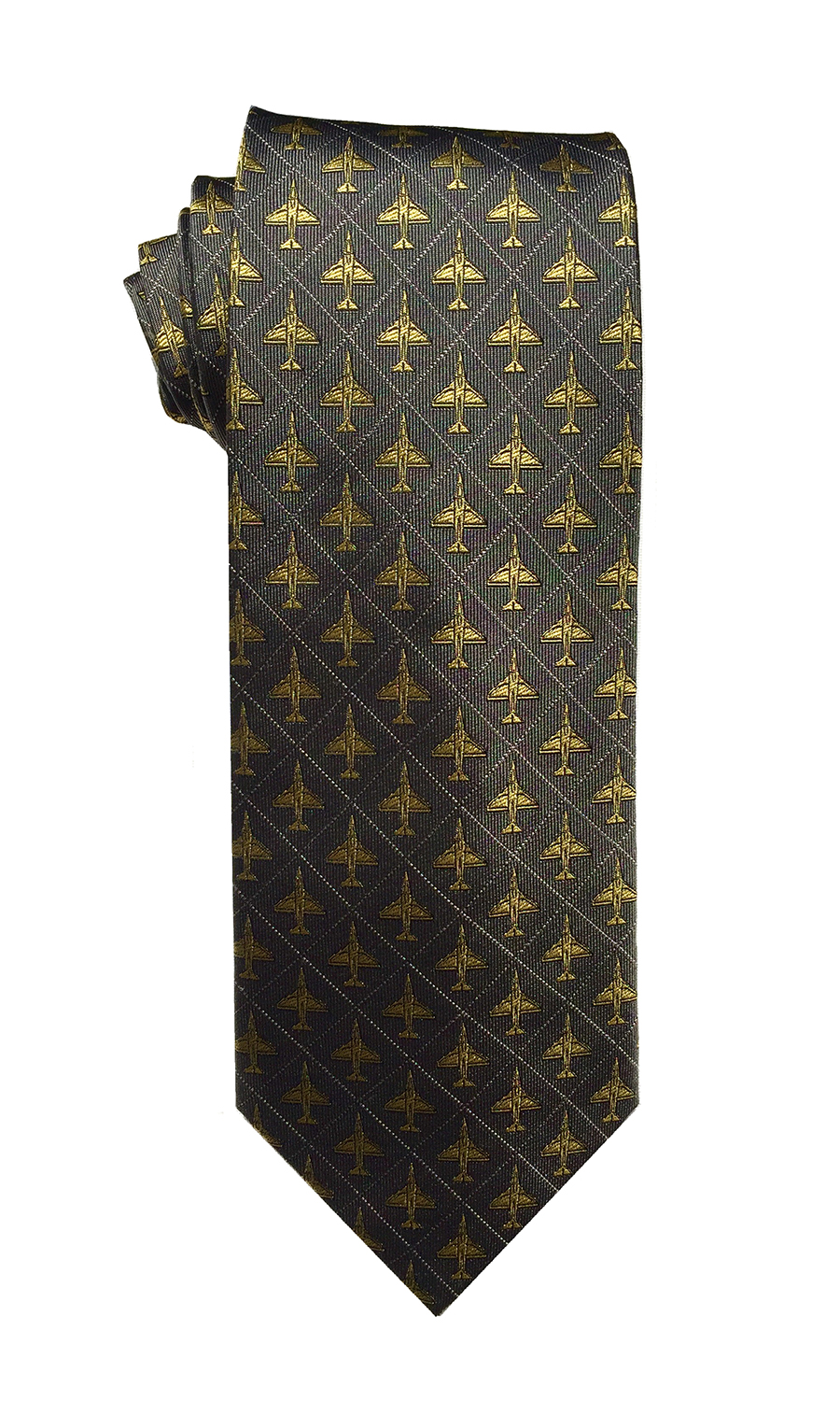 doppeldecker design designer aviation aircraft silk tie a4