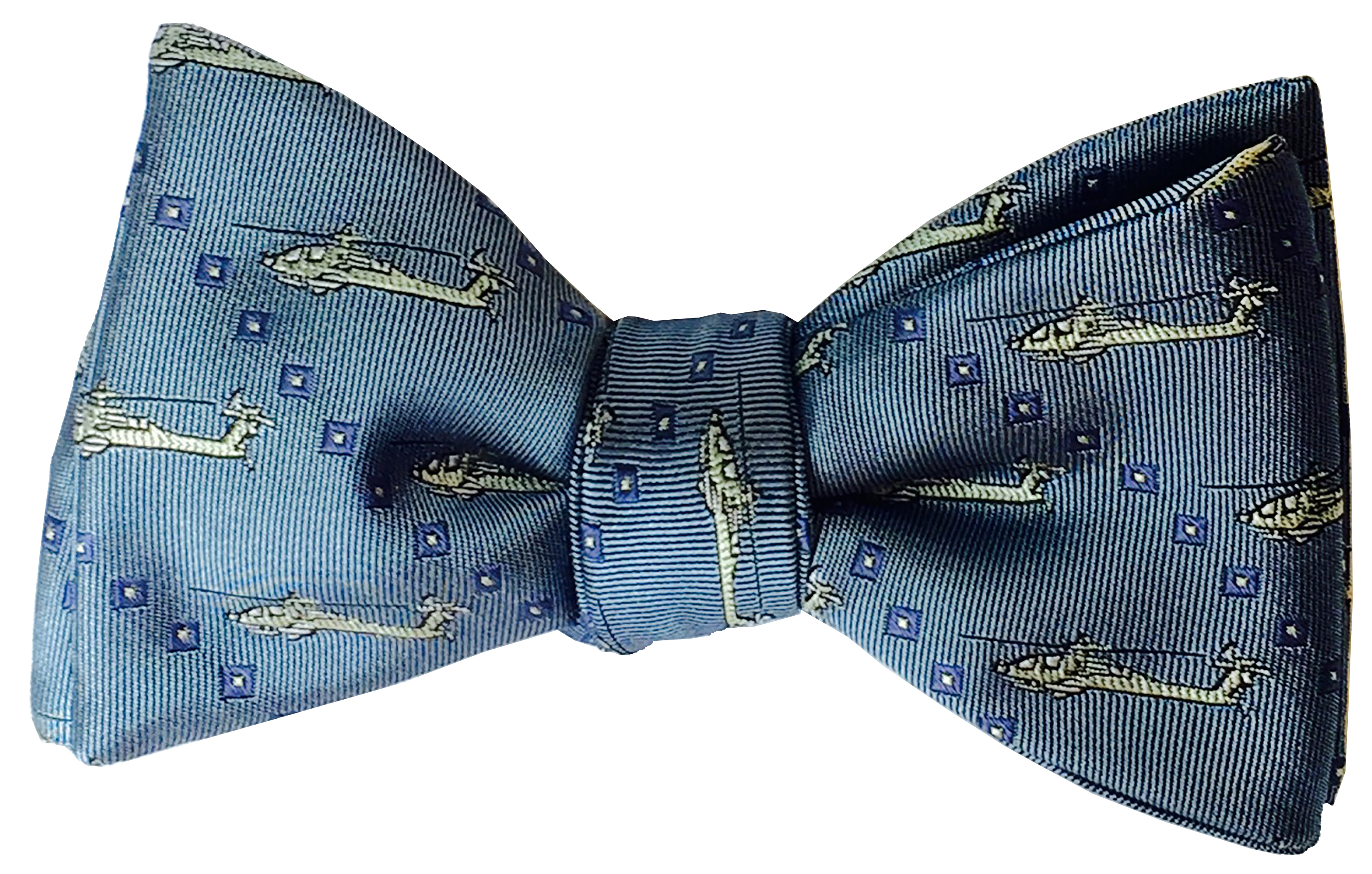 Apache Helicopter bow tie in light blue