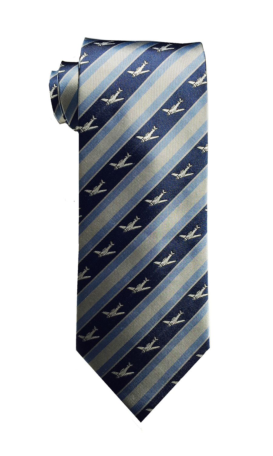 T-6 airplane tie in navy