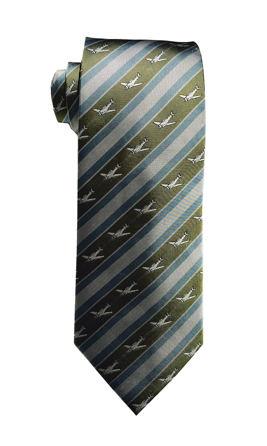 T-6 airplane tie in sage