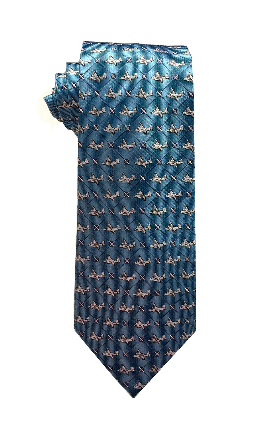 B-26 Marauder airplane tie in turquoise