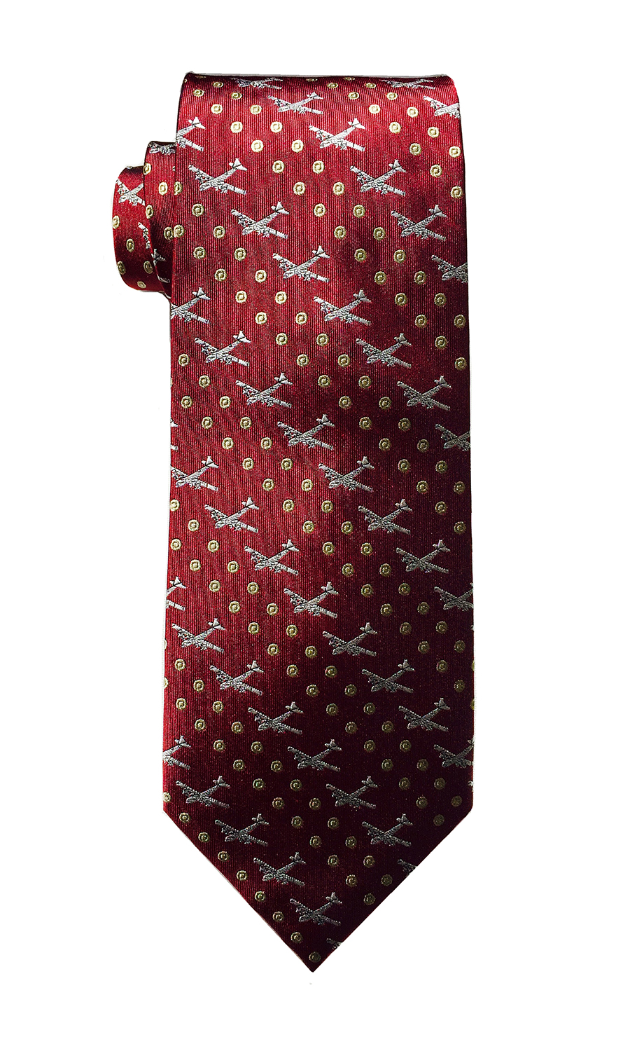 B-29 Superfortress airplane tie in red