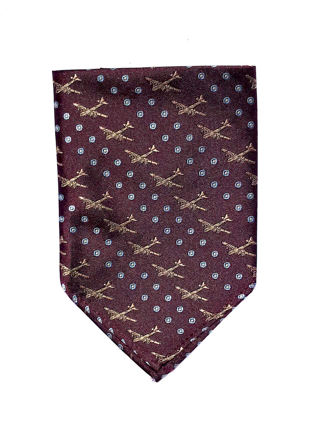 B-29 Superfortress aircraft pocket square in aubergine