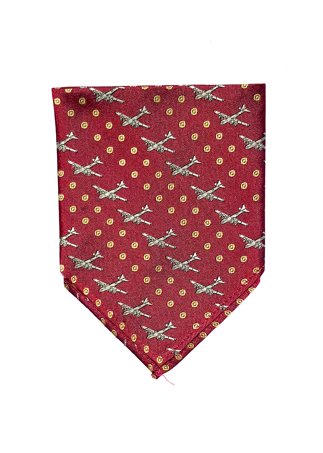 B-29 Superfortress aircraft pocket square in red