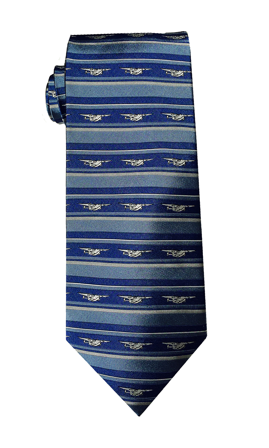 Clipper Flying Boat tie in marine blue and dusk