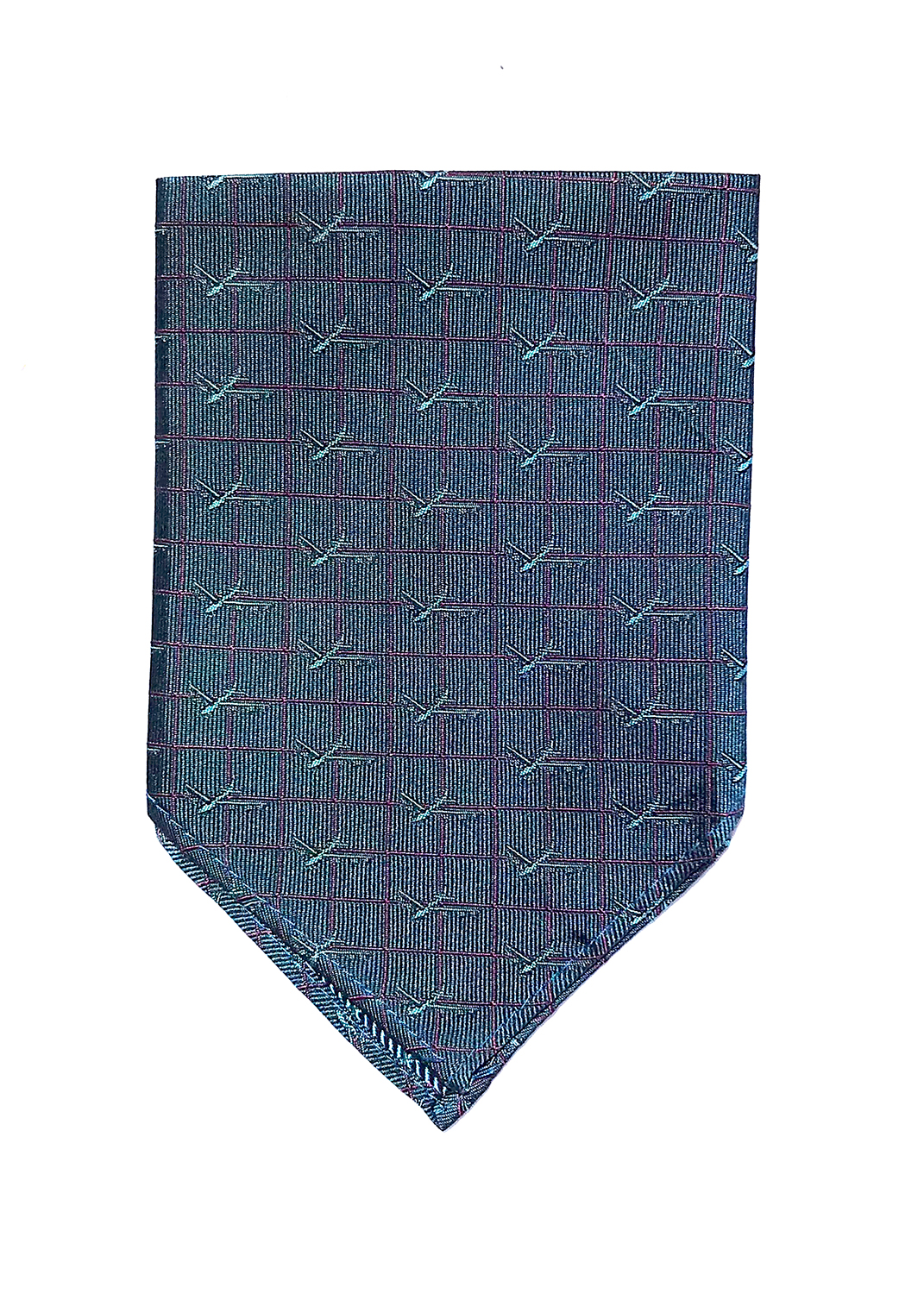 B-52 Stratofortress airplane pocket square in deep teal