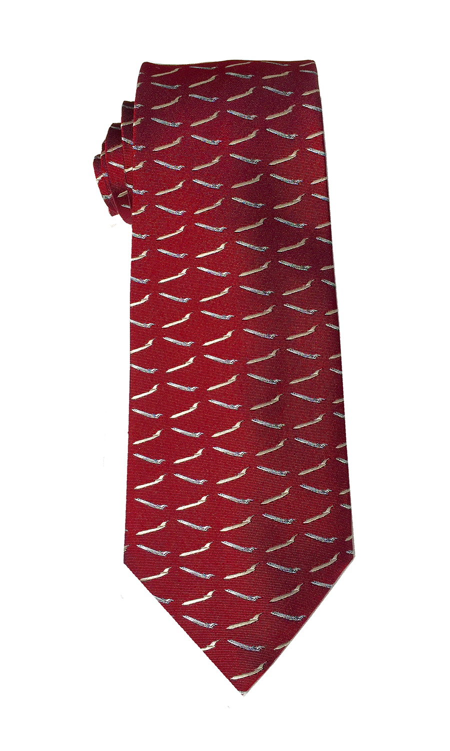 Boeing 727 airliner tie in red
