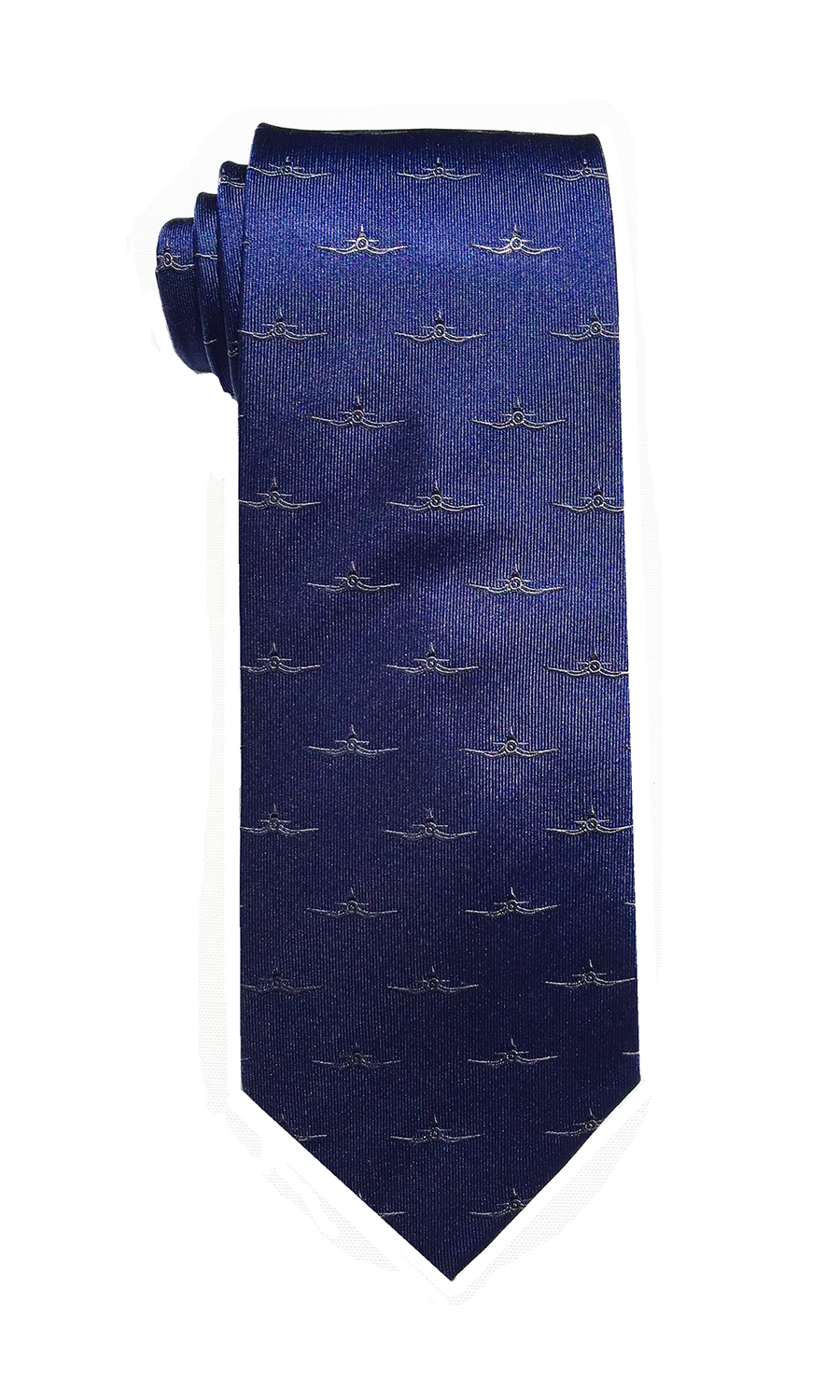 Corsair airplane tie in deep blue