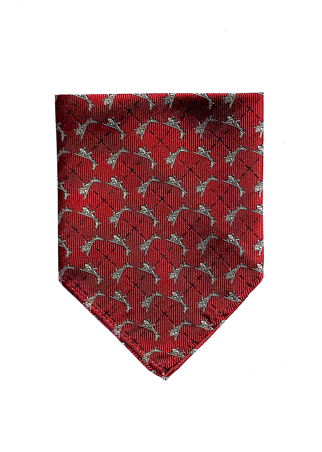 Cessna airplane pocket square in red