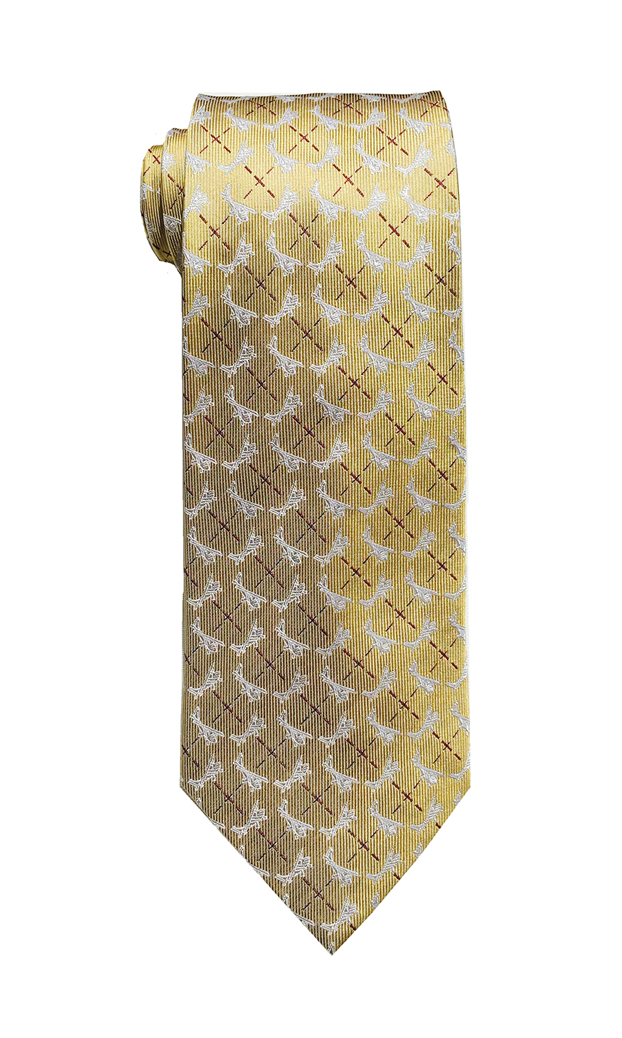 Cessna airplane tie in gold