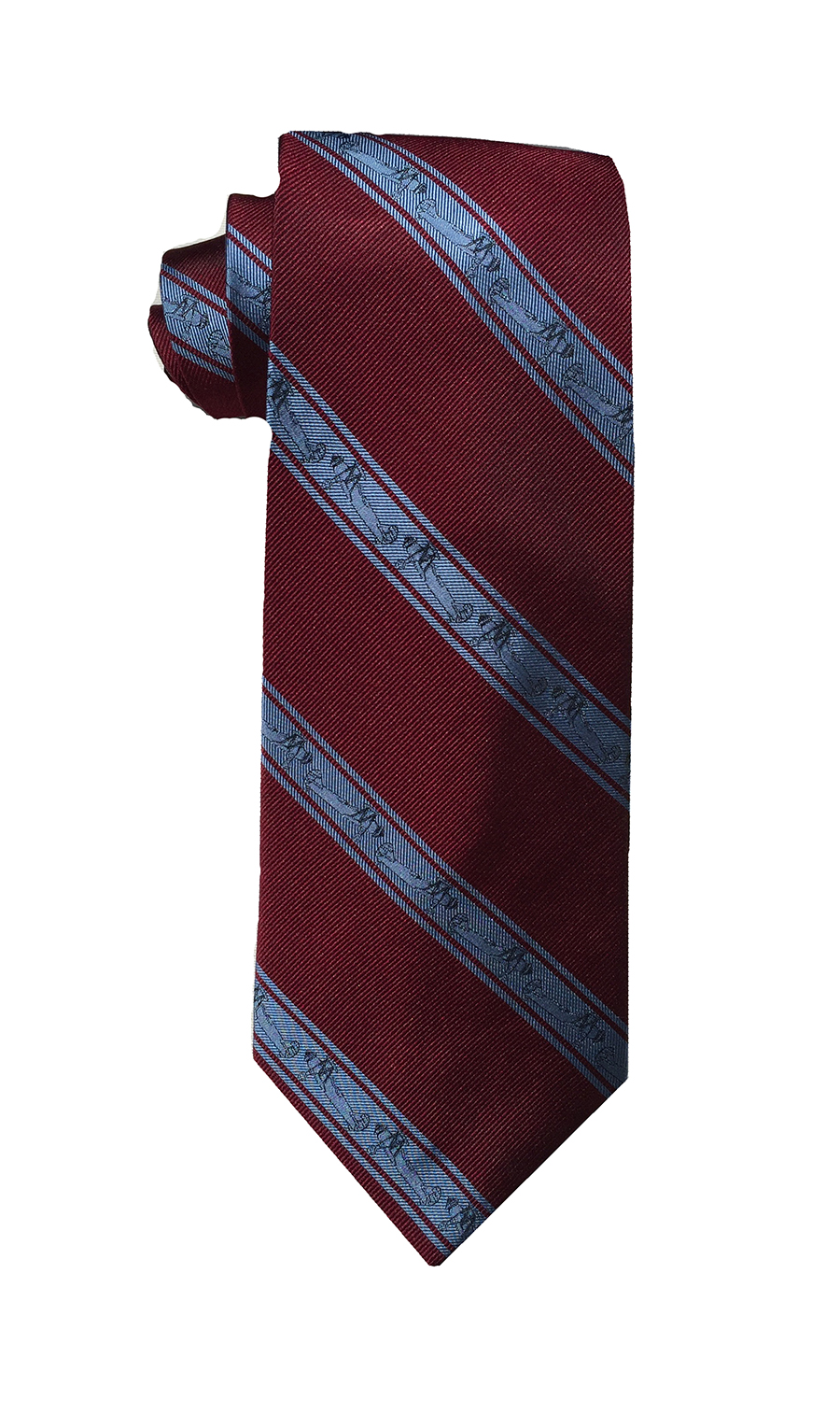 Curtiss Helldiver biplane tie in claret and sky blue