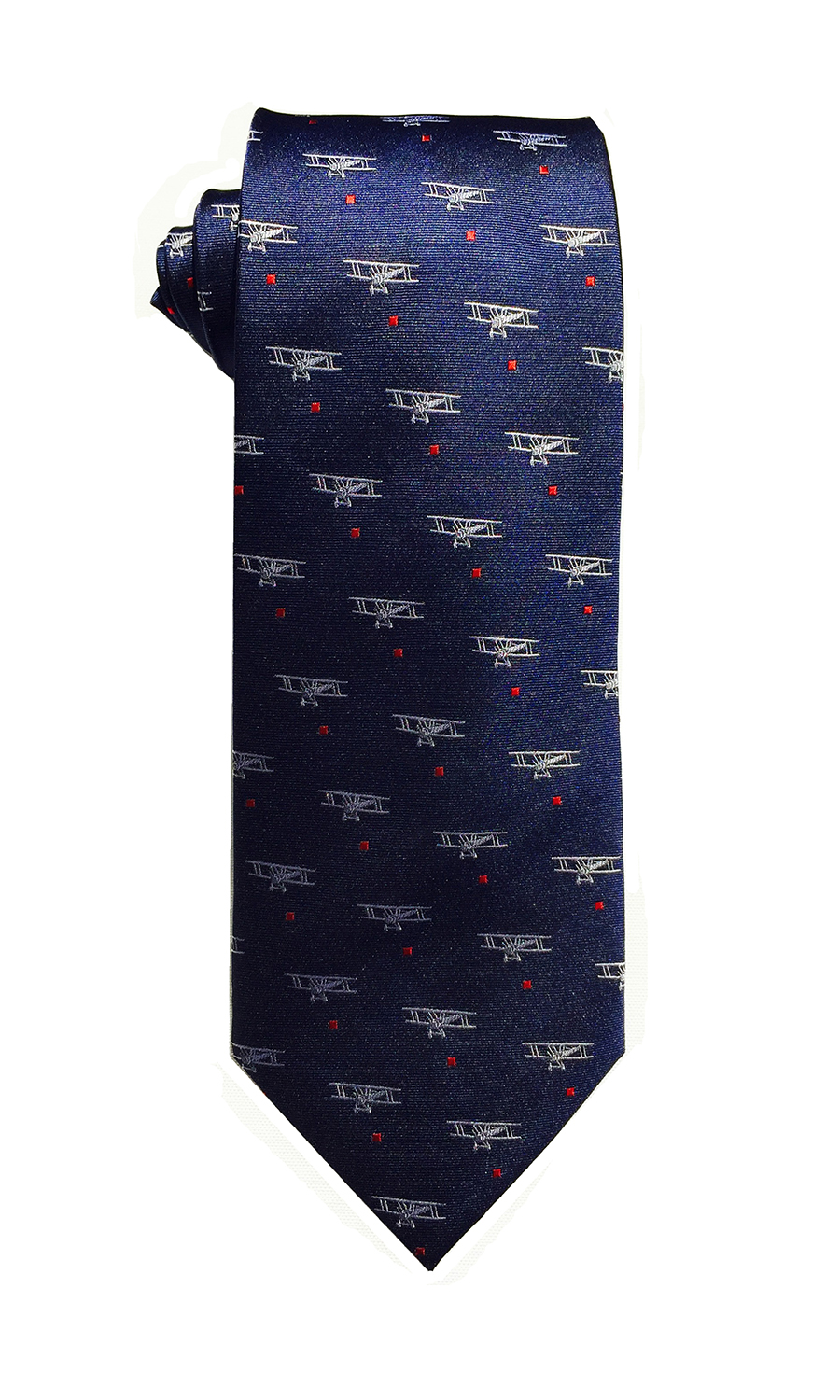 Biplane tie in navy