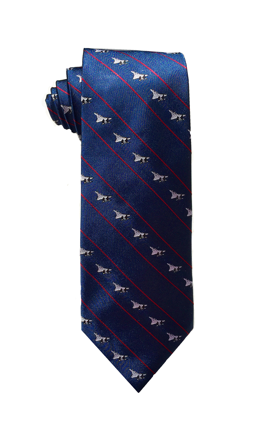 F-15 Eagle fighter jet tie in deep blue