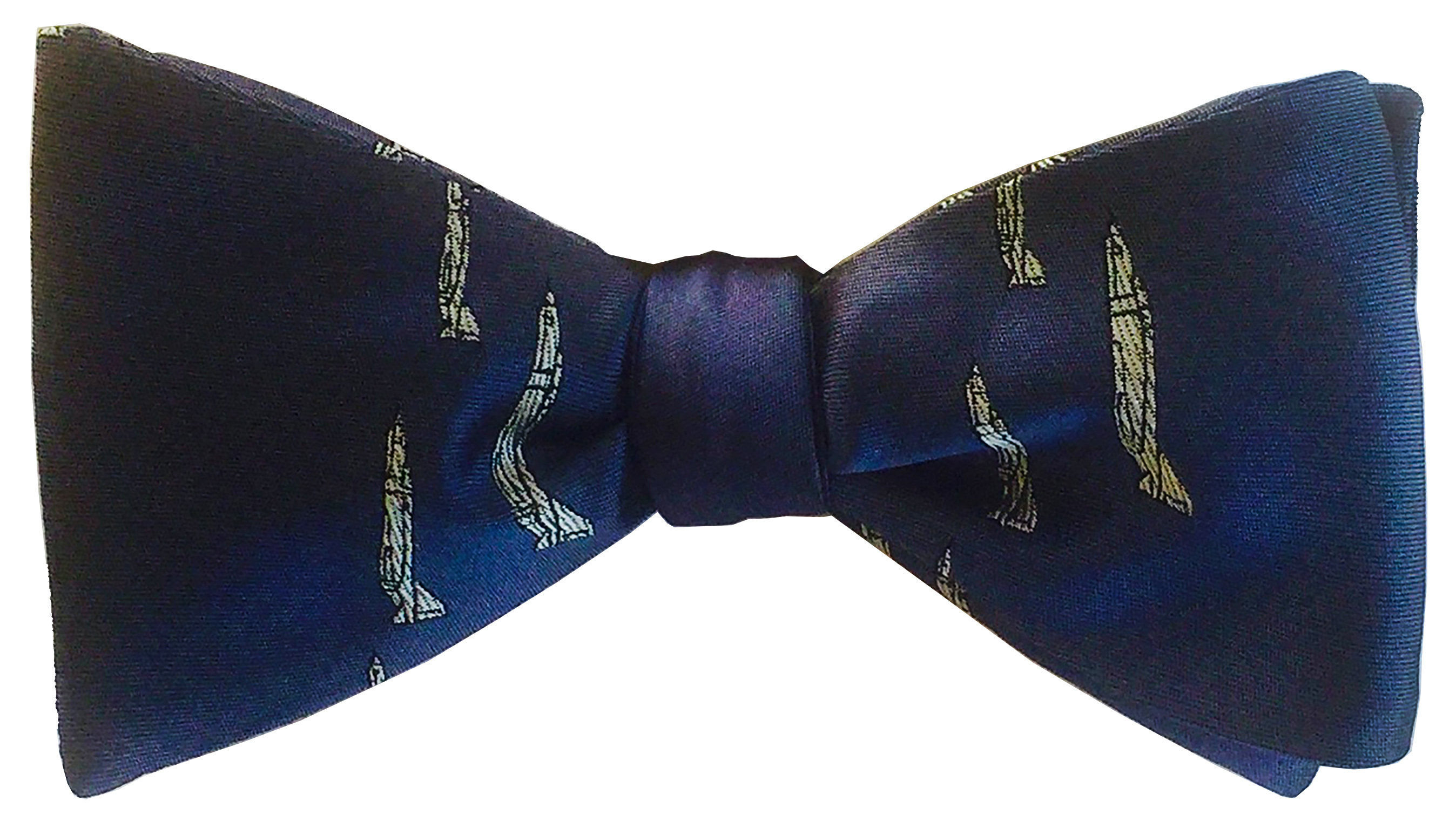 F-4 Phantom fighter jet bow tie in navy and white