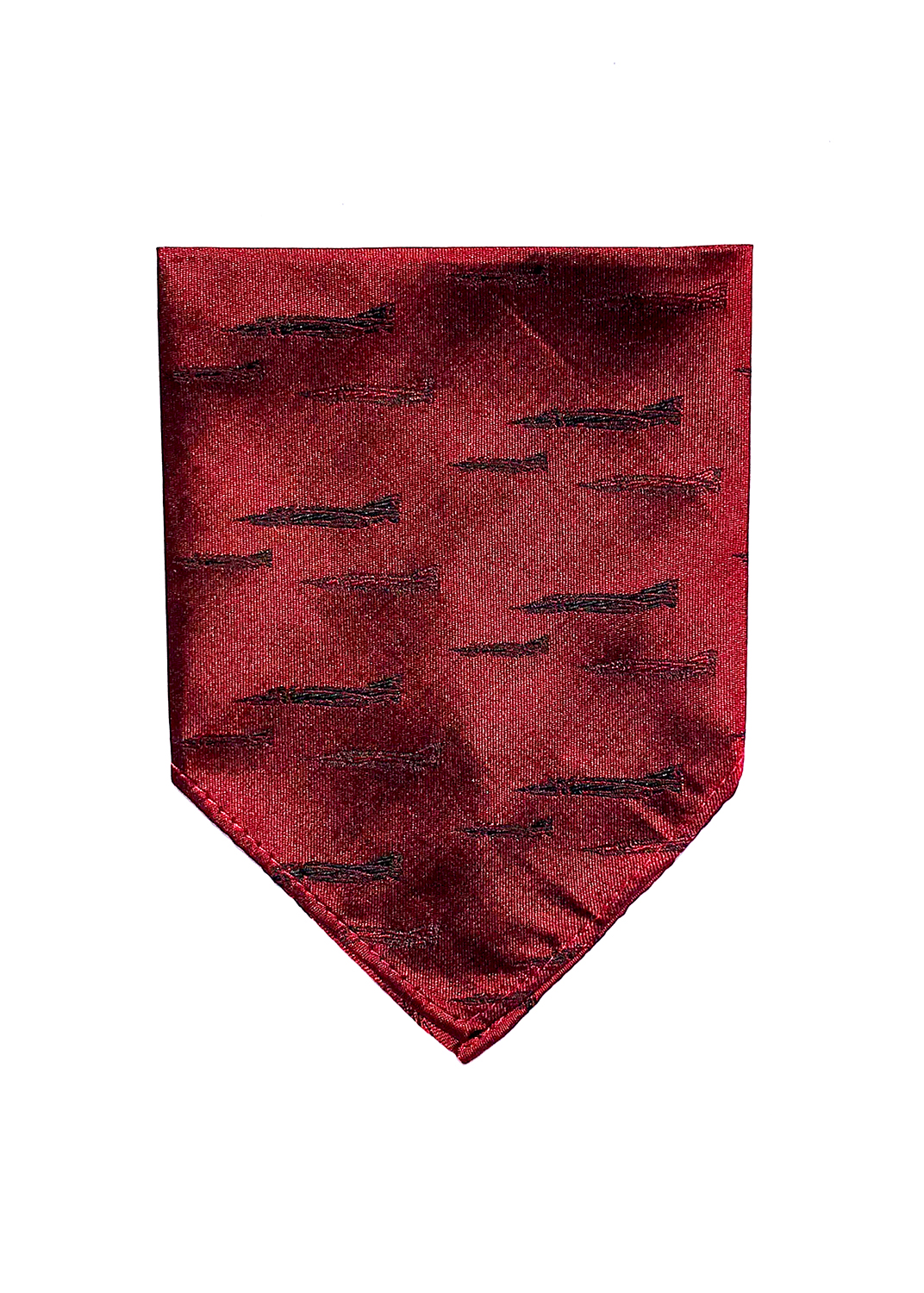 F-4 Phantom fighter jet pocket square in red