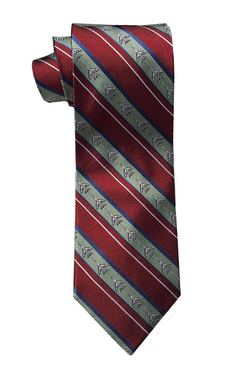 F-8U fighter jet tie in red