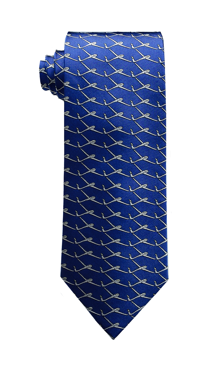 Glider sailplane tie in true blue