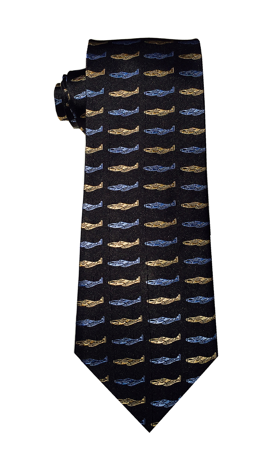 P-51 Mustang fighter airplane tie in midnight