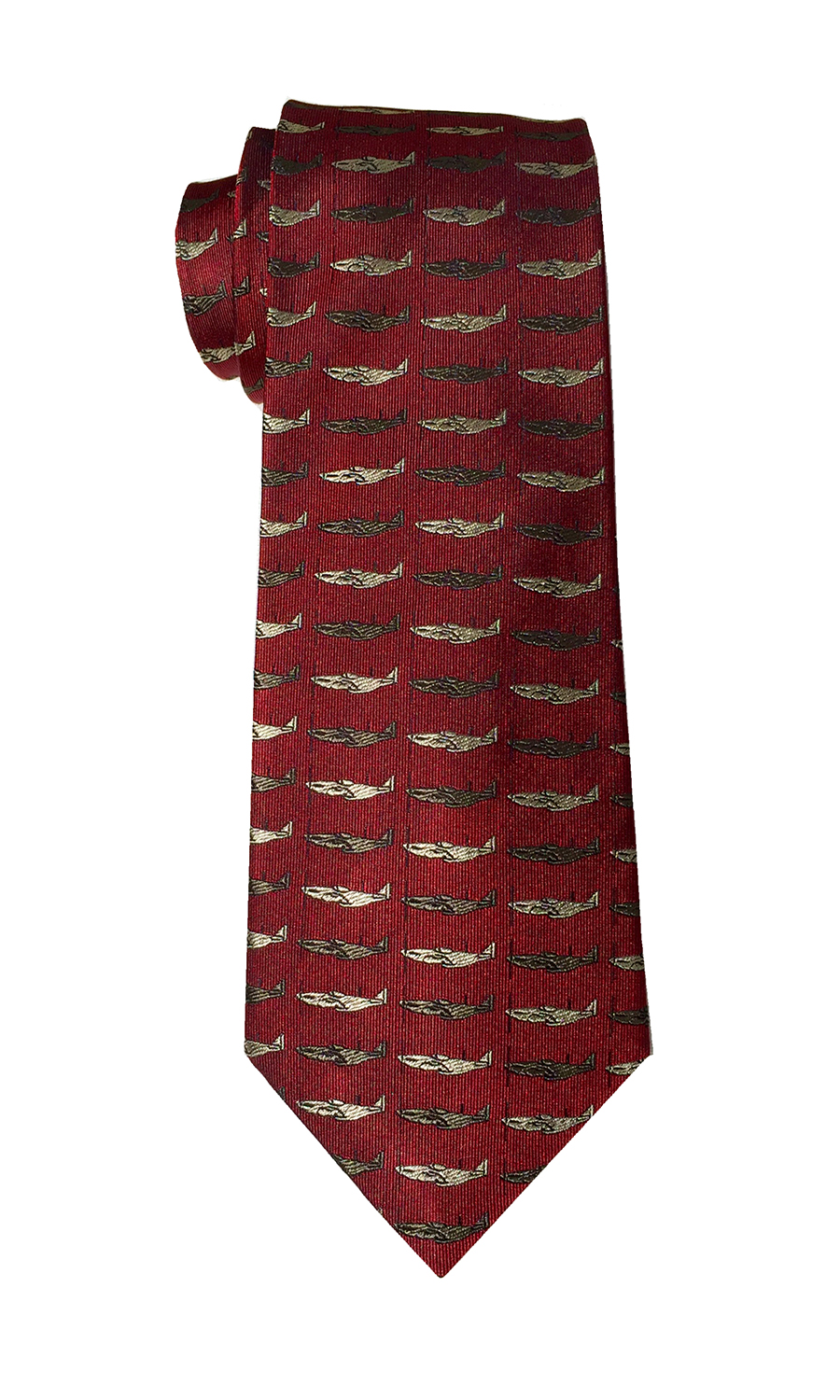 P-51 Mustang airplane tie in Tuskegee airmen red