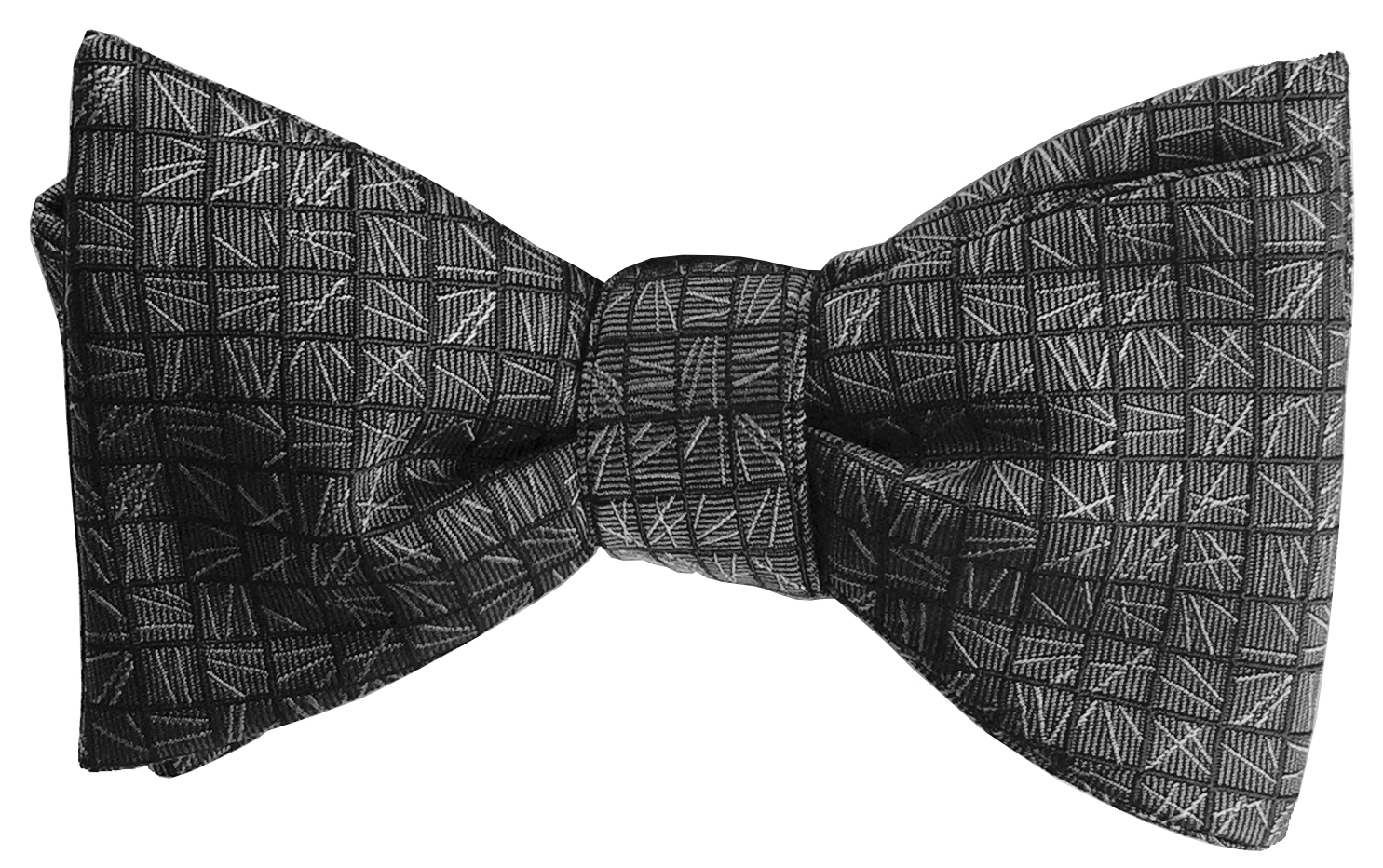 Scattering Pine bow tie in walnut and feather grey