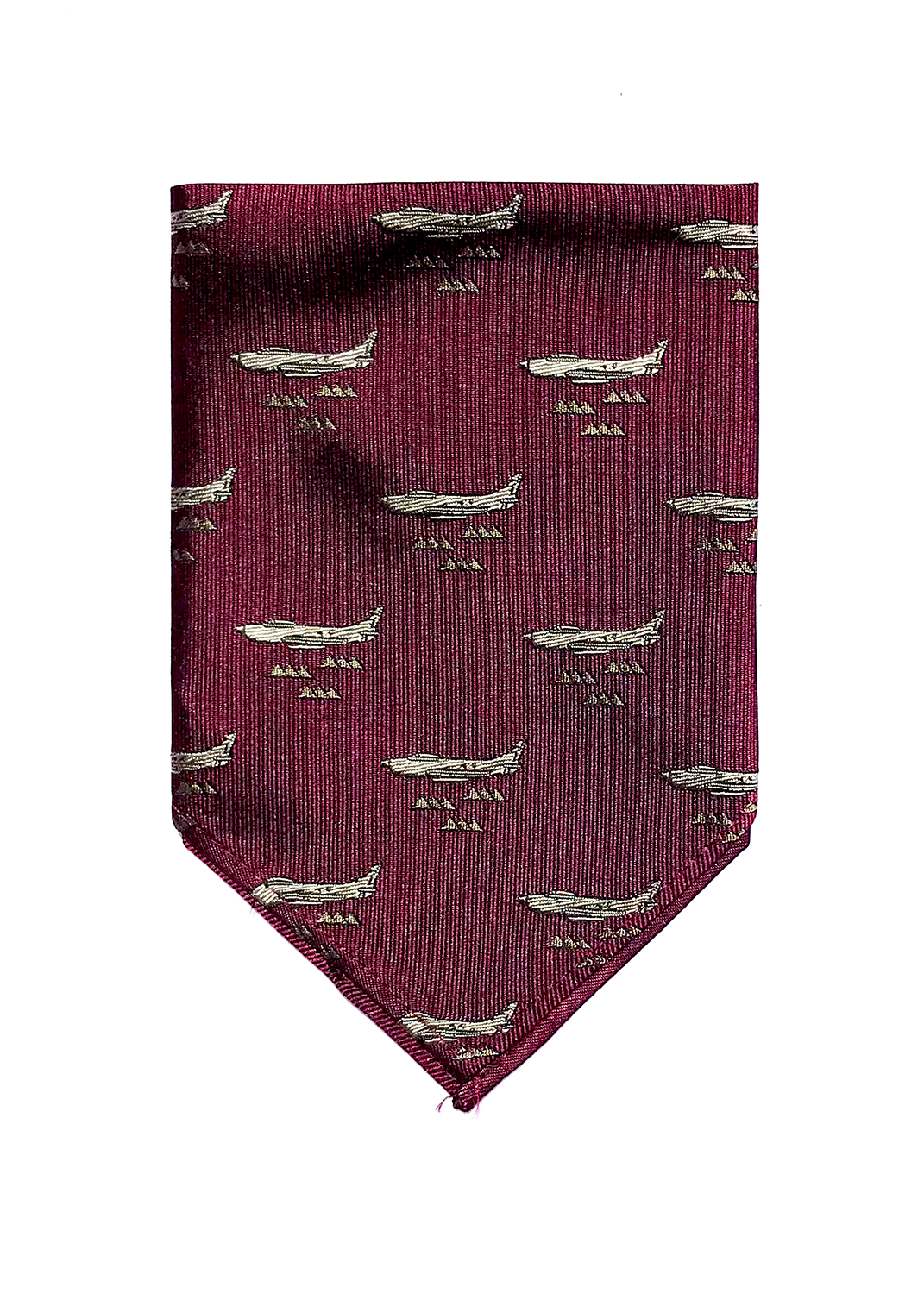 F-86 Sabre pocket square in plum red