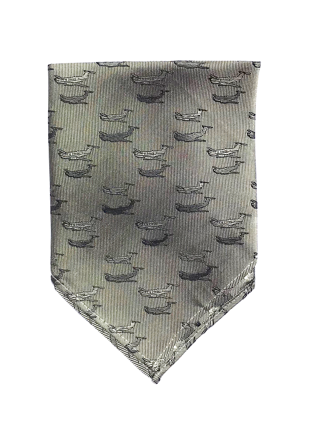 King Air airplane pocket square in aluminum