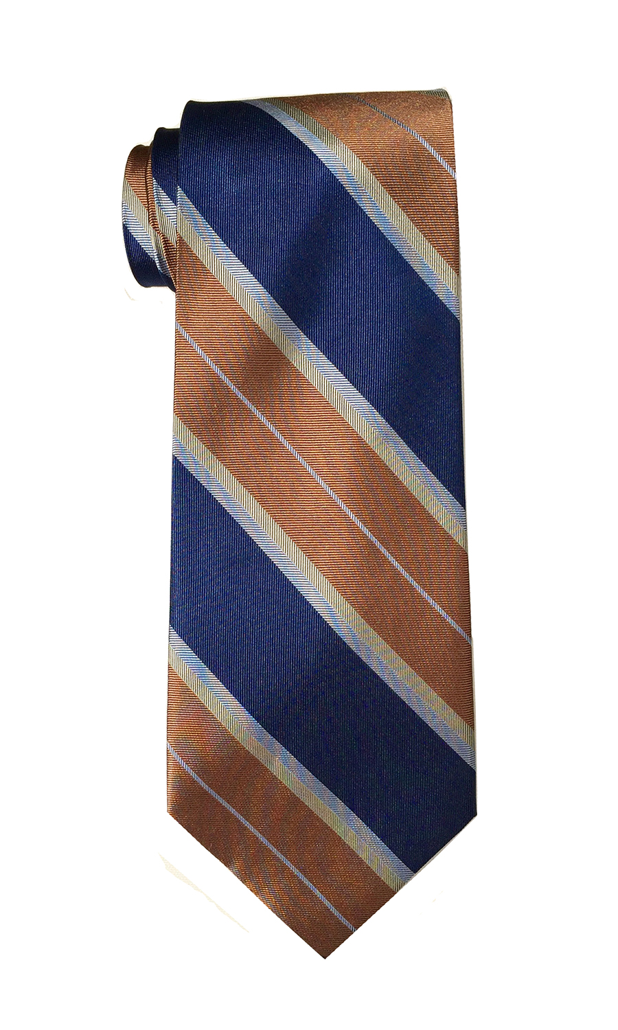 Oscar Lima tie in navy and rust