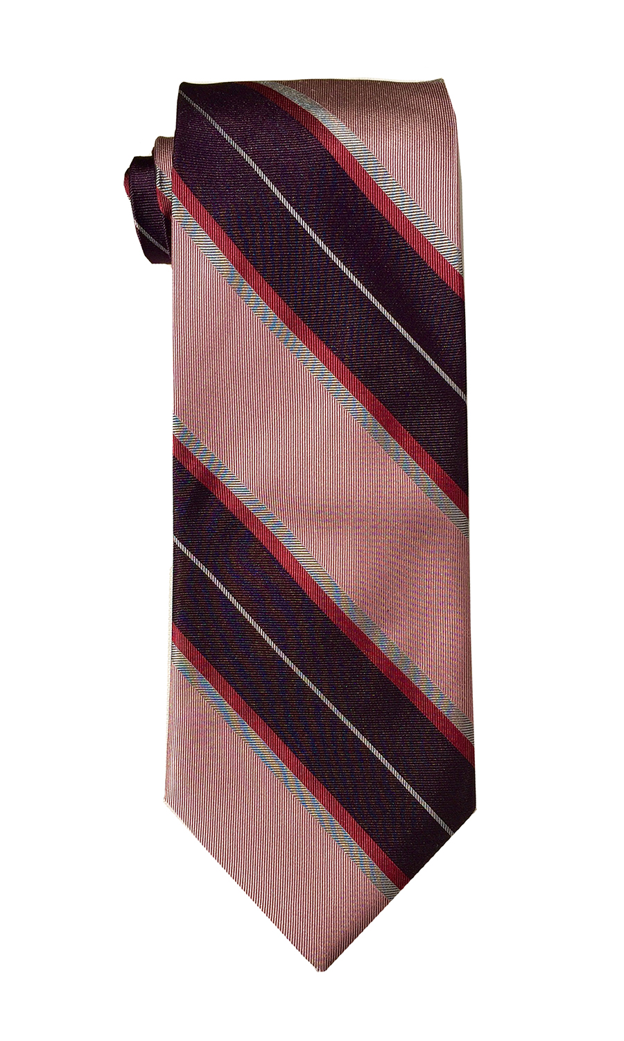 Oscar Lima tie in dusty pink and imperial purple