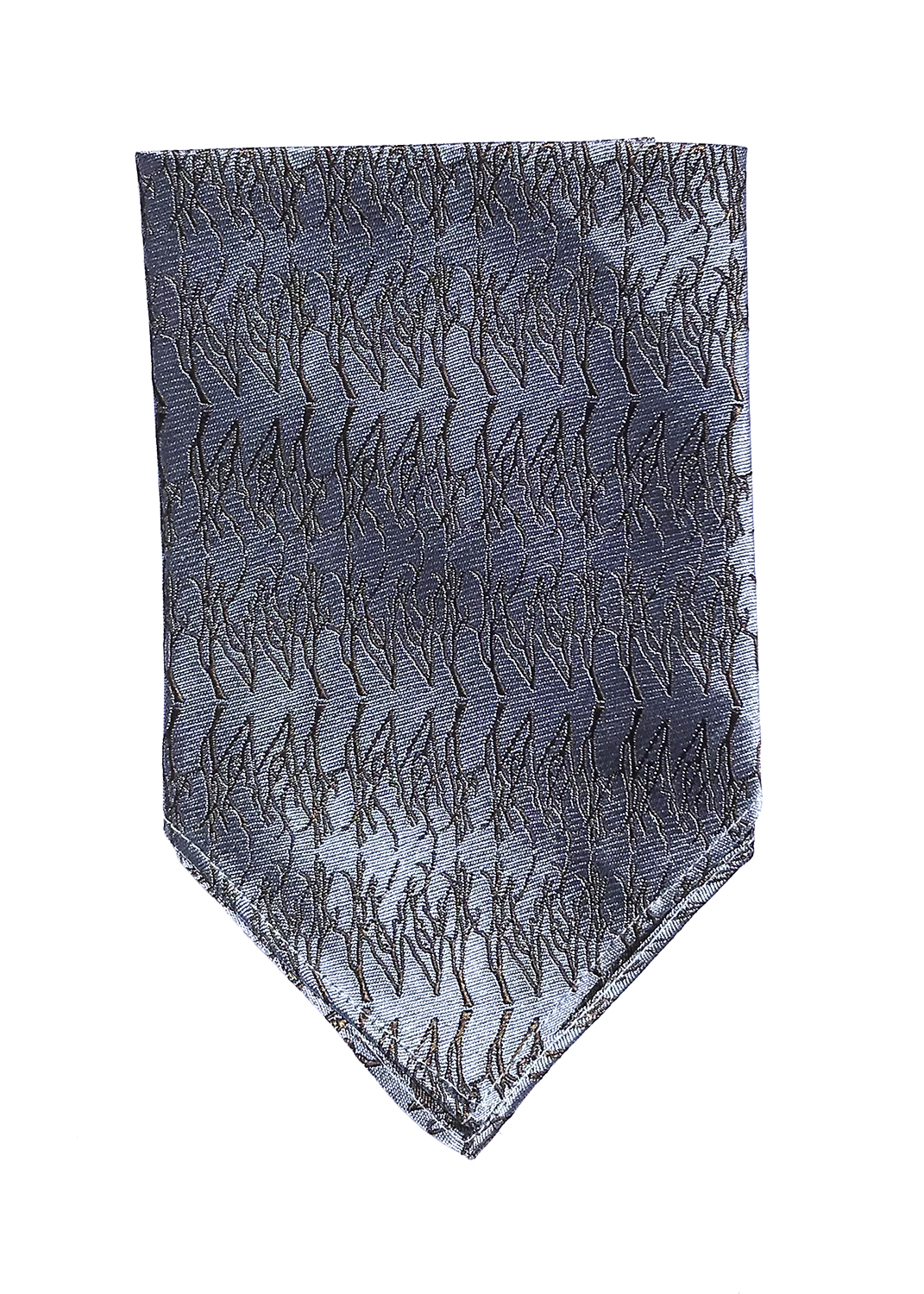 Winter Twig pocket square in Parisian blue and espresso