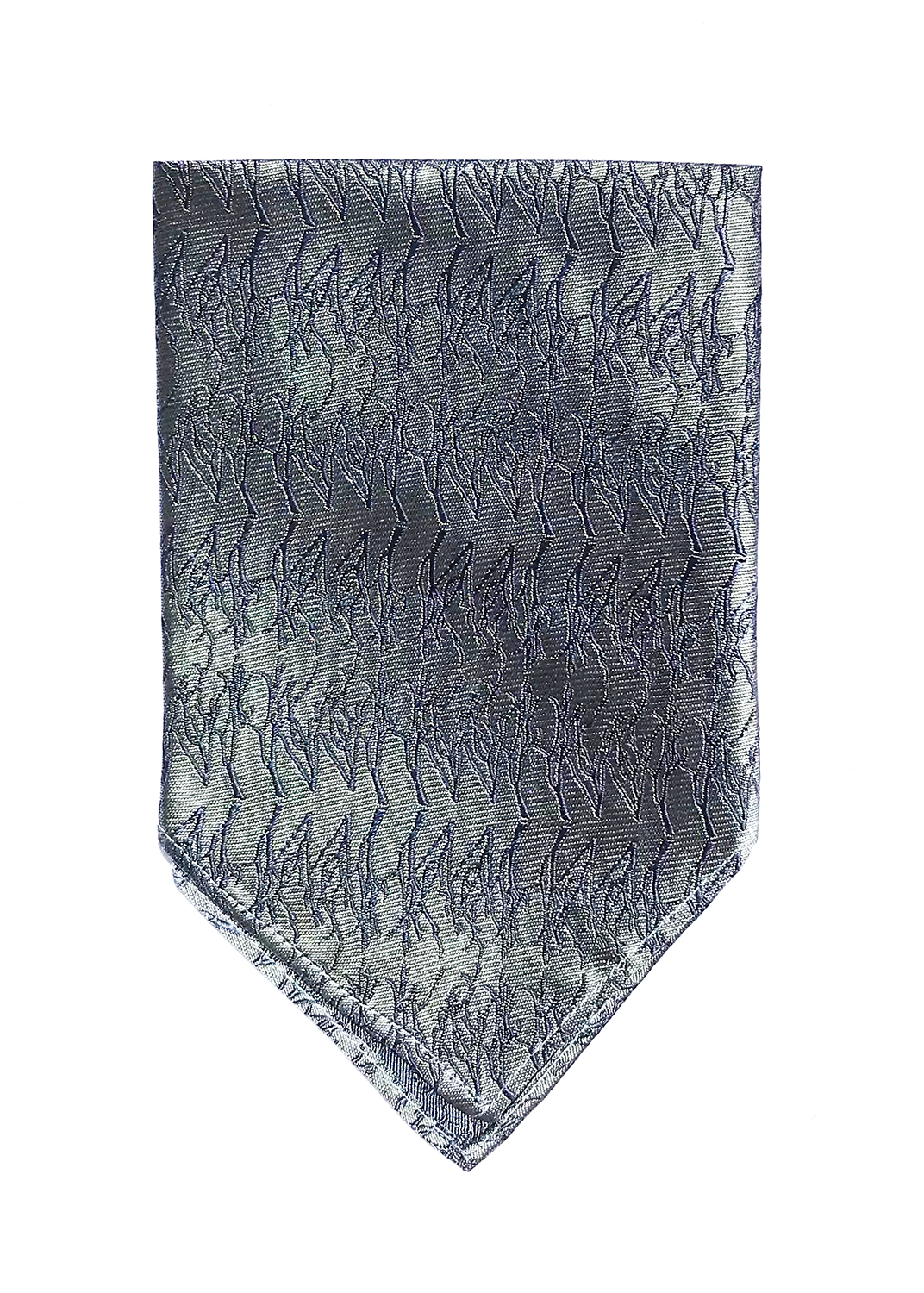 Winter Twig pocket square in arctic blue