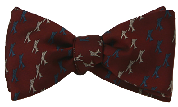 B-17 Flying Fortress airplane bow tie in claret