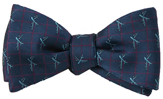 B-52 Stratofortress airplane bow tie in deep teal