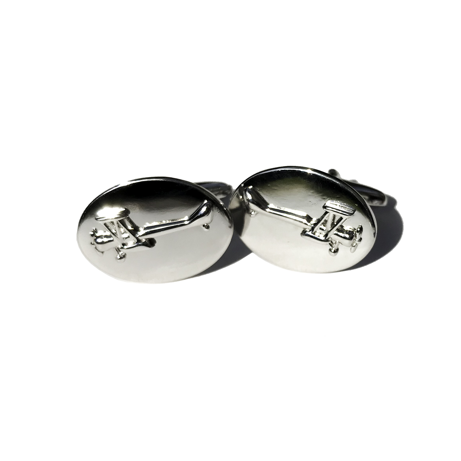 Biplane design Sterling silver cufflinks