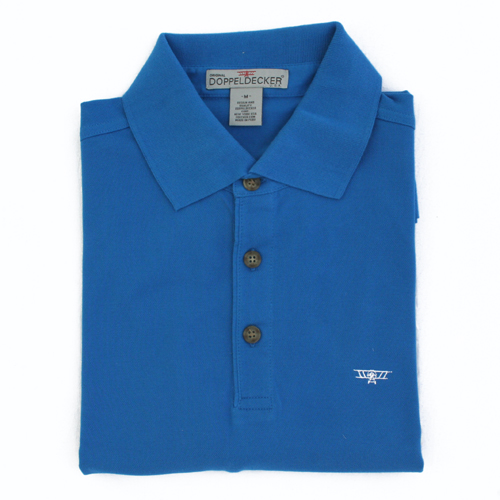 Biplane polo in skydiver blue