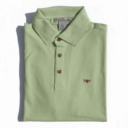 Biplane polo in seafoam green