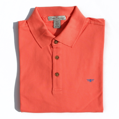 Biplane polo in camellis orange