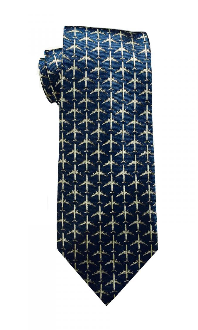 doppeldecker design designer aviation aircraft silk tie a340