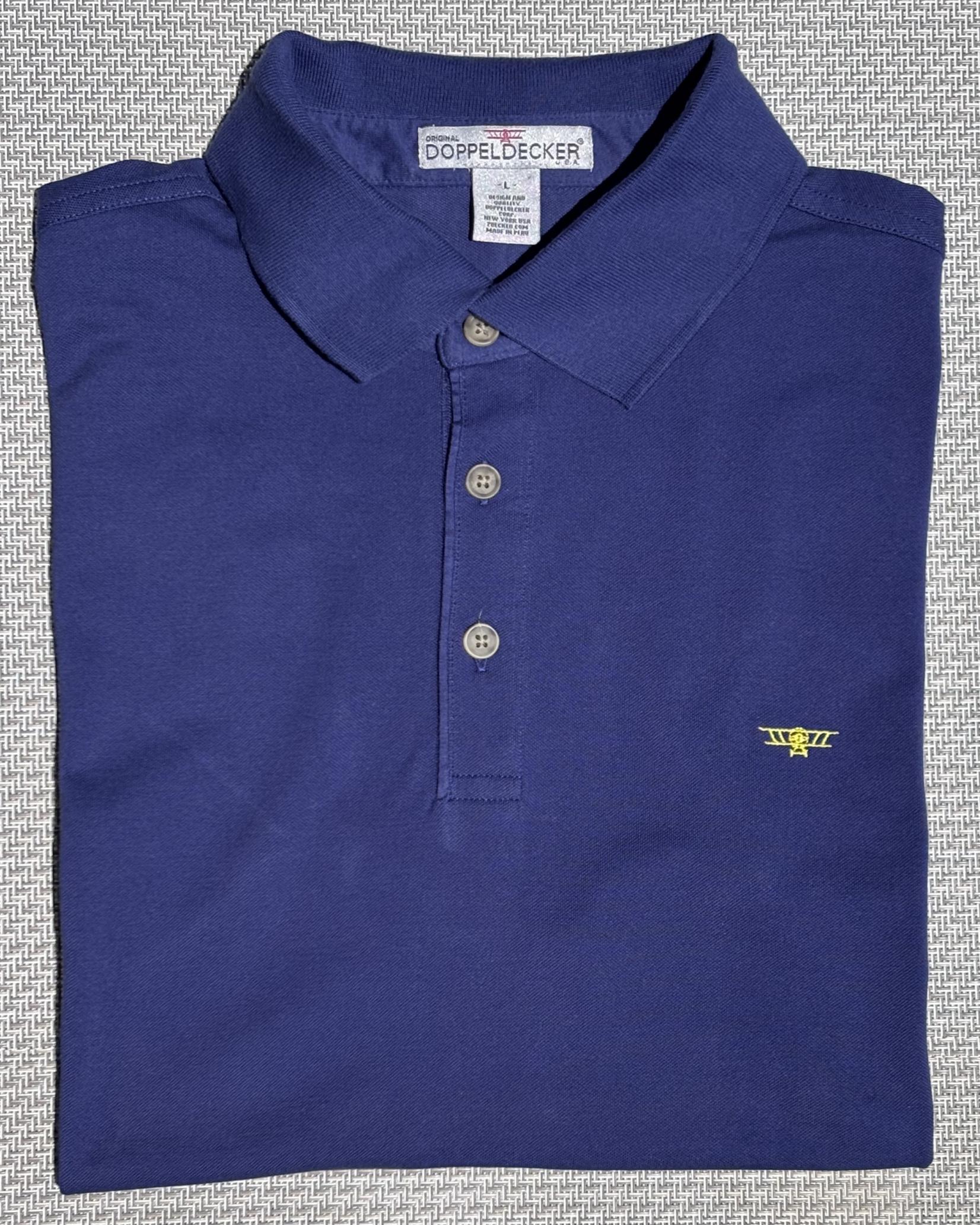Biplane polo in cobalt blue