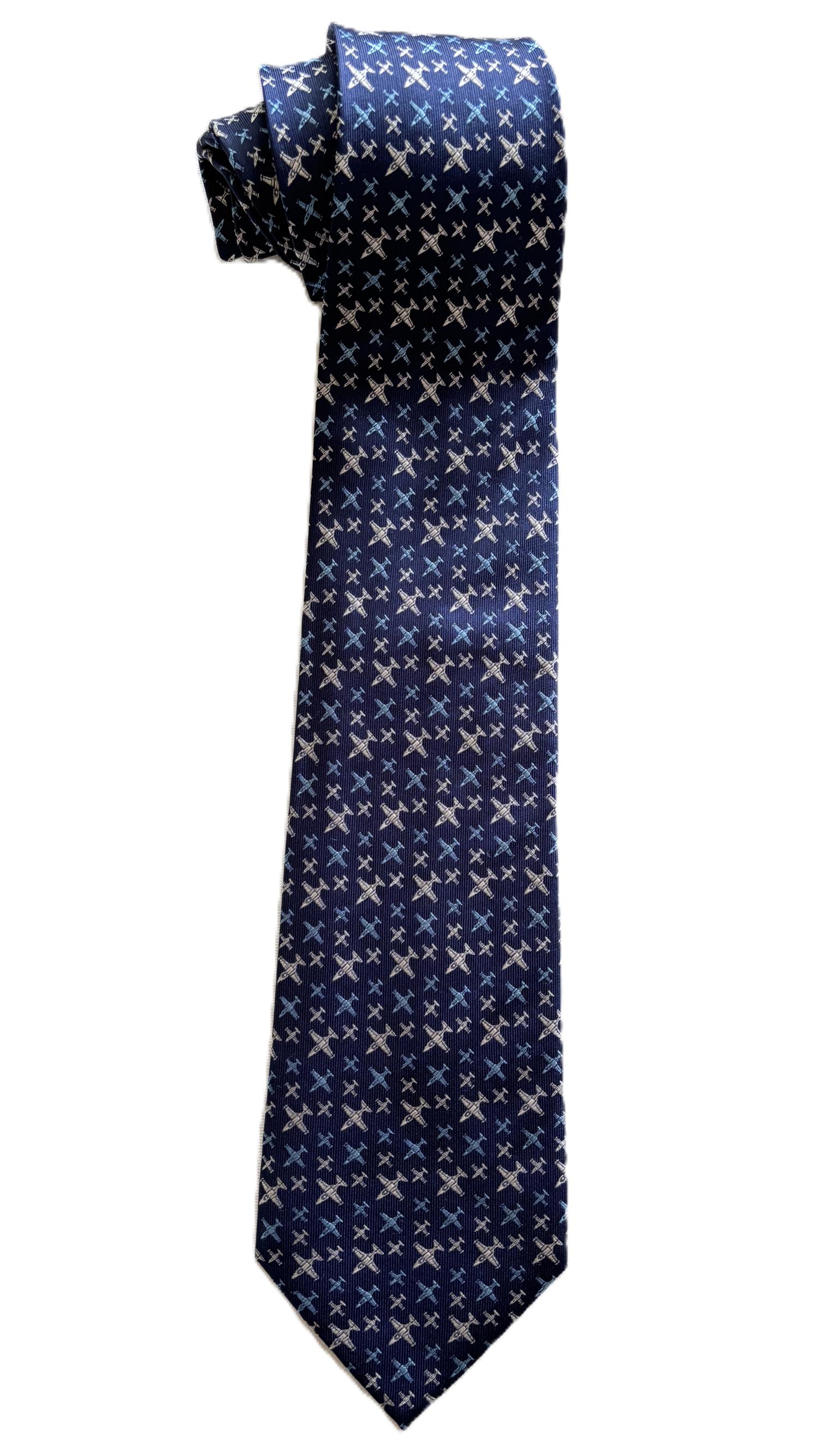 F9F Panther jet silk tie by Doppeldecker Design