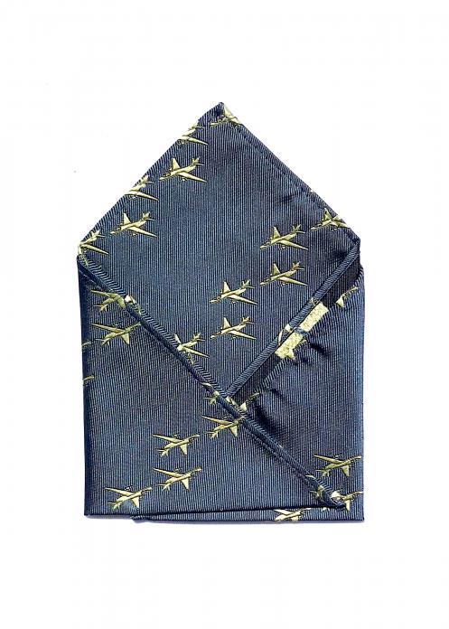 A-3 Sky Warrior jetplane pocket square in blue slate 1