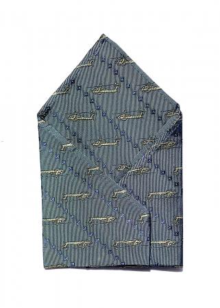 Apache Helicopter pocket square in light blue 1