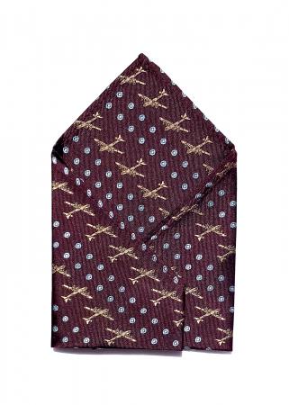 B-29 Superfortress aircraft pocket square in aubergine 1