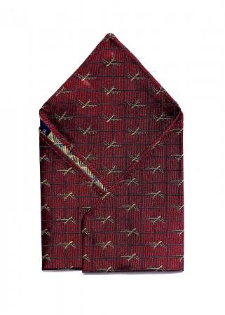 B-52 Stratofortress airplane pocket square in burgundy 1