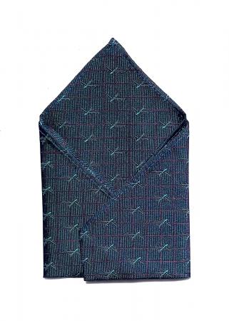 B-52 Stratofortress airplane pocket square in deep teal 1