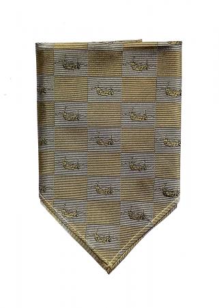 CH-47 Chinook helicopter pocket square in gold