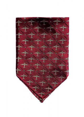 DC-3 (C-47) airplane pocket square in ruby