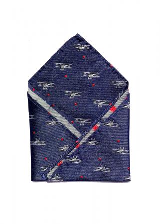 doppeldecker design aviation aircraft airplane pocket square biplane 